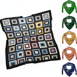 Collection en gros de foulards personnalisés de qualité supérieure, imprimés, effet soie, hijab tendance, châle carré pour le cou - Product Image 3