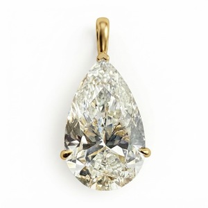 จี้เพชรทรงลูกแพร์เพาะเลี้ยงในห้องปฏิบัติการ 4.00 กะรัต ทองคำขาว 18K จี้เพชรหรูหรา เครื่องประดับชั้นดี - Product Image 1