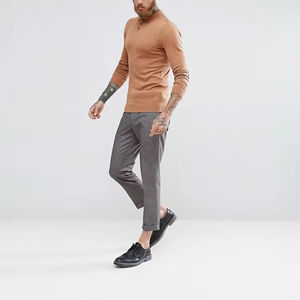 Polo homme sur mesure en toile unie, style trois boutons sur le devant, coupe moderne, manches longues, pour broderie de logo en gros - Product Image 3