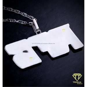 Personalized <b>Custom</b> <b>Name</b>/Script Letter Lab Grown 925 Silver Hip Hop Charm Pendant <b>Necklace</b> Gold/Rose Gold Plating GIA Certified - Product Image 6