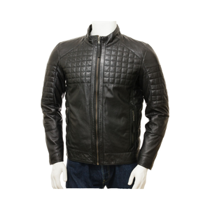 Chaqueta de cuero genuino con cuello de piel de oveja de estilo de alta calidad para hombre, diseño de cuello alto de invierno para ropa cómoda para hombre - Product Image 1