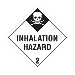 Panneau d'arrêt en PVC Brady - Avertissement de risque d'inhalation pour la manipulation de produits chimiques et les zones de laboratoire - Product Image 2