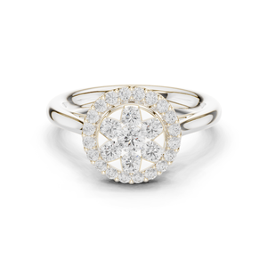 Anillo de Diamante Cultivado en Laboratorio con Corte Redondo, Estilo Moderno, Grado EF VVS, Oro Sólido Rosa de 10K/14K/18K, Anillos de Boda, Joyería Fina para Regalo - Product Image 6