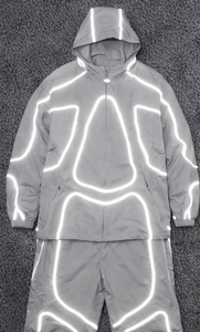 Chaqueta Cortavientos Reflectante Personalizada de Talla Grande para Invierno, Diseño 2 en 1 con Capucha, Conjunto Deportivo de Spandex/Nylon, Resistente al Viento, Unisex - Product Image 5