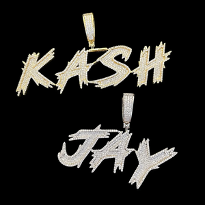 Colgante de letras personalizado de lujo con moissanita, joyería de plata, colgante de nombre con púas, collar de hip hop - Product Image 6