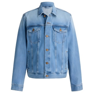 เสื้อแจ็คเก็ตเดนิมถักสำหรับผู้ชาย ราคาสุดคุ้ม สไตล์ลำลอง ทรงเข้ารูป สีพื้น เป็นมิตรต่อสิ่งแวดล้อม สไตล์วินเทจ เสื้อคลุมสำหรับฤดูหนาว - Product Image 1