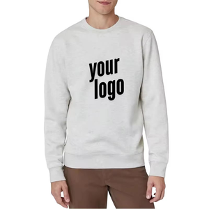 Sweat-shirt à col rond pour homme, coupe classique, manches longues, en coton tricoté, avec logo personnalisé imprimé sur le devant, vêtement décontracté pour l'automne - Product Image 1