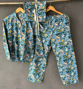 Conjunto de Pijama de Algodón Estampado, Suave y Cómodo, Dos Piezas, Ropa de Dormir, Ropa de Casa, Conjunto para Descansar - Product Image 1