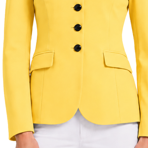 Veste d'équitation jaune pour femmes, blazer d'équitation sur mesure, manteau élégant pour compétition d'équitation, vêtements sur mesure OEM ODM en gros - Product Image 5