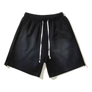 Shorts en jean délavé de haute qualité pour hommes, style streetwear, coupe ample, effet délavé. - Product Image 1