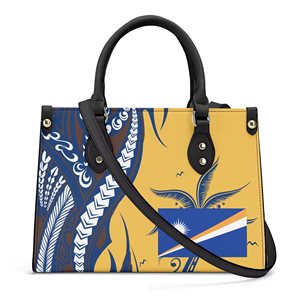 Nuevo Diseño Personalizado, Bolso Tote Impermeable de Cuero PU con Estampado, Cierre de Cremallera, Gran Capacidad, Polinesia, Micronesia 34 - Product Image 2