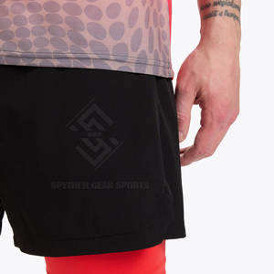 OEM Services Reasonable Price Solid Casual <b>Mid</b> Waist Double <b>Layer</b> Shorts for Men Custom Design Eco-Friendly Quick Dry - Product Image 5