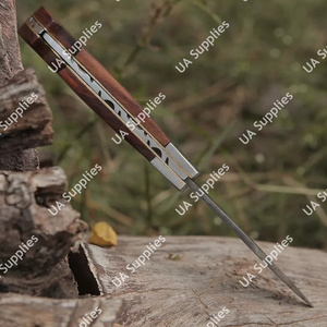 Couteau de chasse, de camping et de pêche de haute qualité, best-seller, lame en acier Damas ultra-affûtée, manche en bois de rose, fournitures UA, EDC - Product Image 4