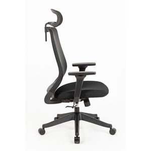 Sedia da Ufficio Ergonomica con Supporto Lombare Regolabile Nera - Soluzione di Seduta Confortevole - Product Image 3