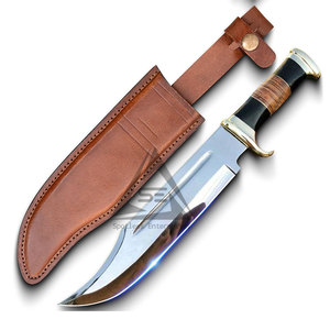 Couteaux Bowie à lame en acier inoxydable robuste, fabriqués au Pakistan, avec manche en bois, qualité DIY, personnalisables OEM, faible MOQ, les plus vendus en stock - Product Image 2