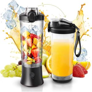 Botella Mezcladora de Proteínas Eléctrica Recargable Portátil de 20 oz, Mini Licuadora de 6 Cuchillas para Batidos y Smoothies, Tapa de Viaje Incluida - Product Image 1
