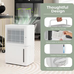 2000 m² Déshumidificateur de 32 pintes avec modes continu, séchage et automatique pour grands espaces - Product Image 4