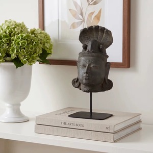 Réplica de Arte Hindú Medieval: Estatua del Templo Lingam de Shiva con Nandi y Serpiente - Product Image 3