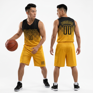 Conjunto de Uniforme de Baloncesto Sublimado Personalizado con Nombre de Equipo 00, Sin Mangas, Poliéster, Unisex, Adulto, Todas las Temporadas, Malla Transpirable - Product Image 4