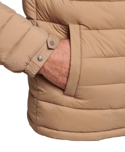 Hot Selling Polyester Fabric Winter Men Down <b>Puffer</b> <b>Jacket</b> Stand Collar <b>Light</b> Brown Color Zip Up Outdoor With Low MOQ 2026 - Product Image 3