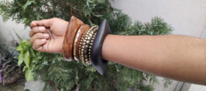 Ethnic <b>Indian</b> Style Wooden <b>Bangles</b> for Women Handmade Jewelry Set with Vintage Tribal Appeal - Product Image 3