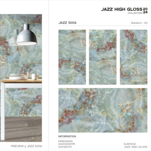 Azulejos de porcelana modernos con superficie de alto brillo Jazz, tamaño 60x120cm, 600x1200mm, 24x48, para paredes y suelos interiores elegantes. - Product Image 1
