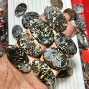 Lot de pierres précieuses en agate naturelle en forme de bâtonnets, cabochons de forme libre pour la fabrication de colliers, formes variées - Product Image 3