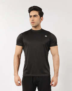 T-shirt de sport à manches courtes pour homme, respirant, à séchage rapide, anti-transpiration, design uni, pour course à pied et fitness - Product Image 5