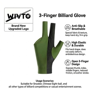 Guantes de Billar de Tres Dedos de Spandex para Uso Comercial - Product Image 4
