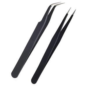 Pinzas para Extensión de Pestañas de Acero Inoxidable No Magnéticas, Último Diseño, Pinzas para Pestañas de Buena Calidad - Product Image 2
