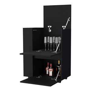 Carrello bar nero a 2 armadietti - Product Image 5