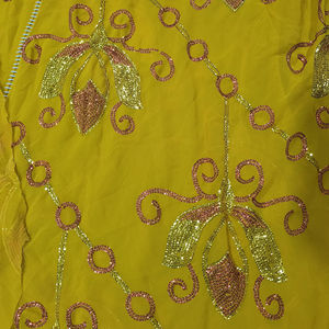 Tela de Georgette Premium con Bordado de Zorros, Diseño Exclusivo, Material para Vestidos con Bordado Intenso para Mujer, Proveedor Mayorista - Product Image 6