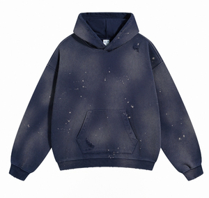 Sweat-shirt à capuche oversize pour homme Urban Crust, 100% coton French Terry, imprimé par pulvérisation, avec poche, coupe décontractée, teint en pièce, pour l'hiver - Product Image 3