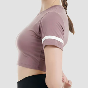 Top Corto Deportivo de Verano para Mujer, 100% Algodón, Ligero, Ajustado, Cómodo, de Secado Rápido y Elástico, con Cuello en V - Product Image 4