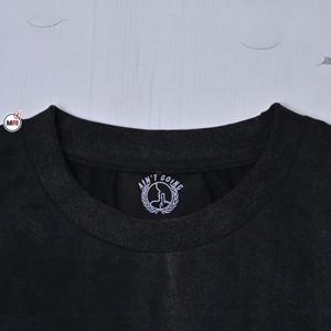 Camisetas de algodón negro para hombre con media manga, cuello redondo, estampado digital, corte regular, con logotipo y diseño personalizados - Product Image 6