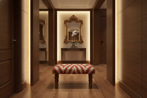 Banc rembourré en kilim de laine et de jute fait main - Banc d'entrée de style ethnique - Pour la décoration du salon et de la chambre - Product Image 5