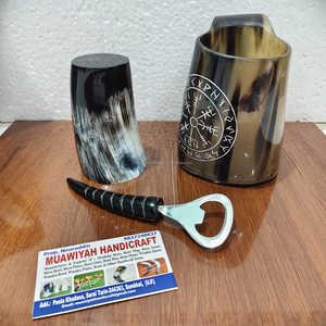 Verre à shot en corne de bœuf de bonne qualité, cadeau de barware viking, tasse à boire médiévale, petite tasse en corne pour bar, meilleur prix pour tasse en corne - Product Image 6