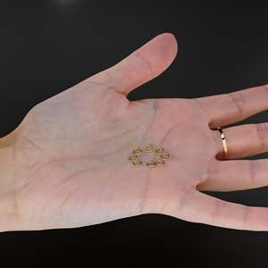 Anillas Abiertas de Oro Amarillo Sólido de 14K, 3.5MM, Calibre 22 (10 Piezas), Accesorios y Componentes para Joyería - Product Image 5