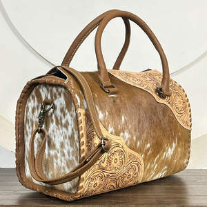 Bolso Grande de Cuero Vacuno Grabado a Mano Estilo Western, Bolso de Diseño Moderno para Vaqueras, Bolso de Viaje Tipo Duffle para Mujer, Estilo Boutique - Product Image 4