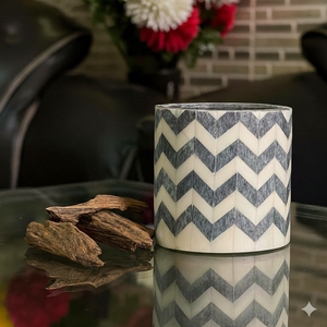 Quemador de incienso Bakhoor de lujo hecho a mano con incrustaciones de hueso y concha de nácar para interiores aromáticos - Product Image 4