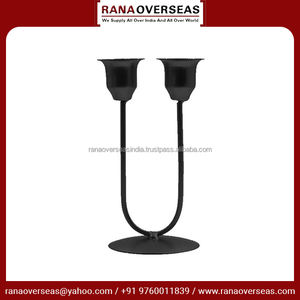 Soporte de vela de hierro de dos brazos al por mayor de alta calidad para fiestas y eventos navideños, precio razonable de un proveedor de confianza - Product Image 5