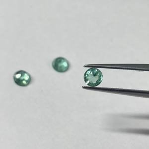 Émeraudes de laboratoire, taille ronde facettée, nano 4 mm, 5 mm, 6 mm, pour la fabrication de bijoux en argent et or. - Product Image 4