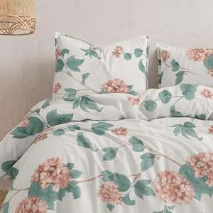 Juego de sábanas de algodón de calidad con estilo, 3 uds., estampado Floral sólido, estilo clásico, cómodo e ideal para regalar - Product Image 4