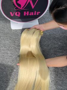 Extensiones de cabello humano de trama cruda superior vietnamita onda de cuerpo recto 613 paquetes rubios con distribuidores de tejido de cabello Frontal - Product Image 2