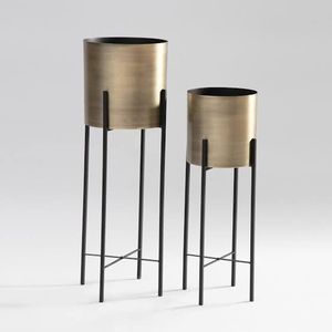Modern Gold Metal <b>Plant</b> Stand Planter Set Indoor Decorative Flower Pots with Iron <b>Frame</b> - Product Image 4