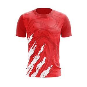เสื้อยืดฮิปฮอปของผู้ชายเสื้อฟุตบอลพิมพ์ลายเสื้อตาข่ายแห้งเร็วระบายอากาศได้ดีเสื้อยืดผู้ชายขายส่ง - Product Image 1