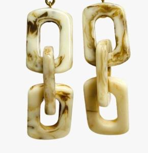 Pendientes Colgantes de Resina Verde Geométrica, Pendientes de Gotas Chapados en Oro para Mujer, Joyería de Moda - Product Image 2