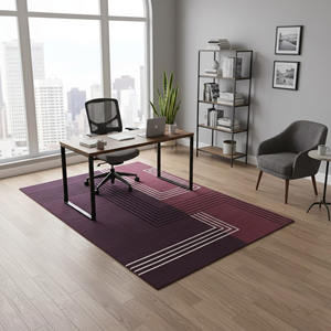 Tapis de sol géométrique écologique haut de gamme - Tapis de grande surface anti-peluchage pour salle à manger, tapis de décoration moderne pour la maison - Product Image 6