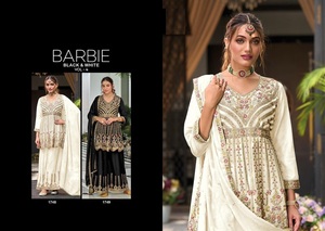 Vestido de Fiesta de Chifón de Alta Calidad para Mujer, Marca Famosa, Bordado, Estilo Pakistaní, Shalwar Kameez, Traje Étnico para Dama - Product Image 5