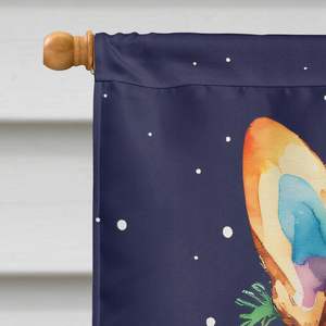 Corgi Noël Grand Polyester Drapeau Multicolore Porche Manches Pôle Décoratif Cour Bannière Oeuvre Tenture Murale Maison Taille - Product Image 3